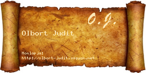 Olbort Judit névjegykártya